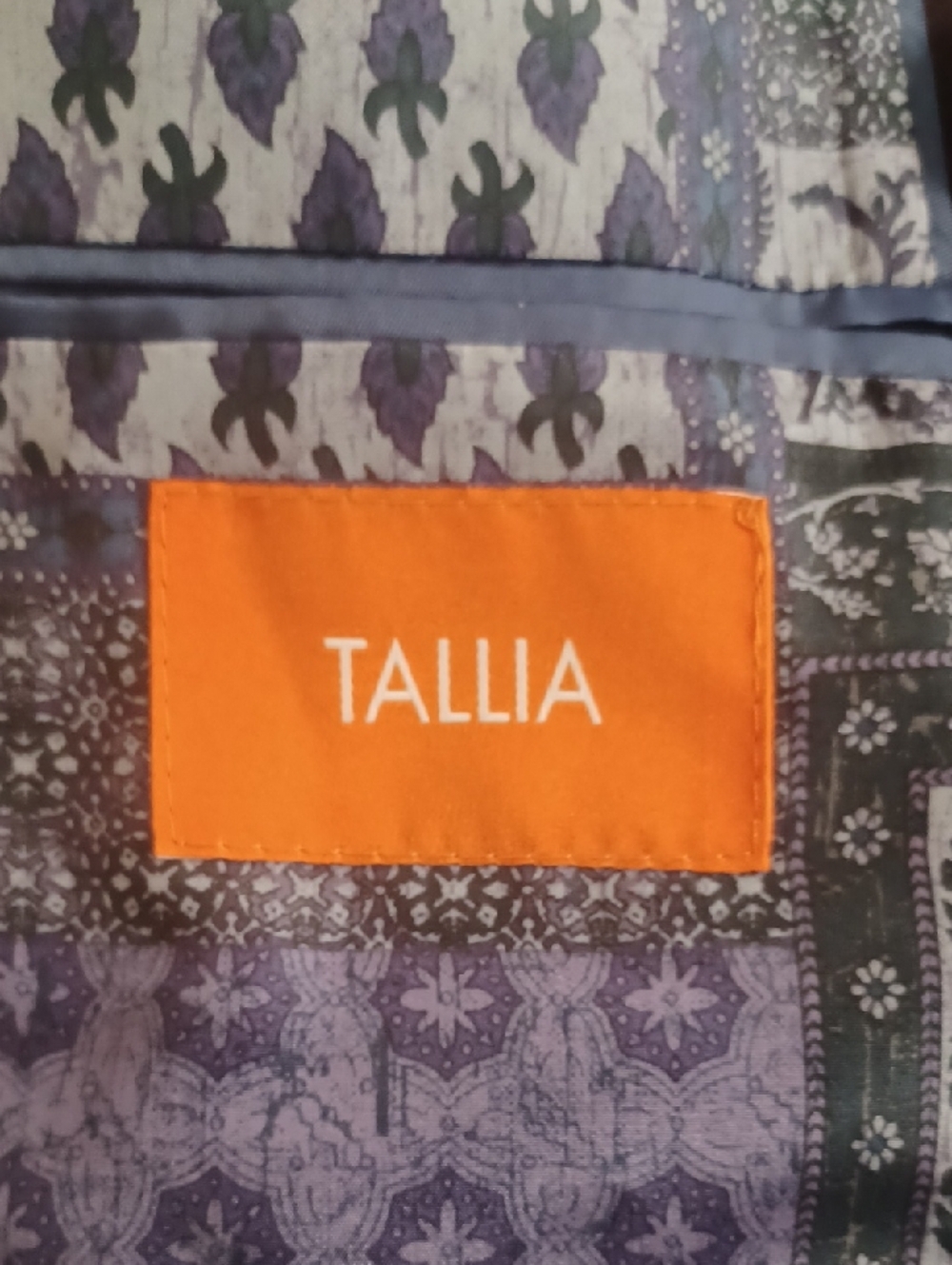 TALLIA Men's Purple Double-Breasted Wool Peacoat, L - Picture 2 of 8